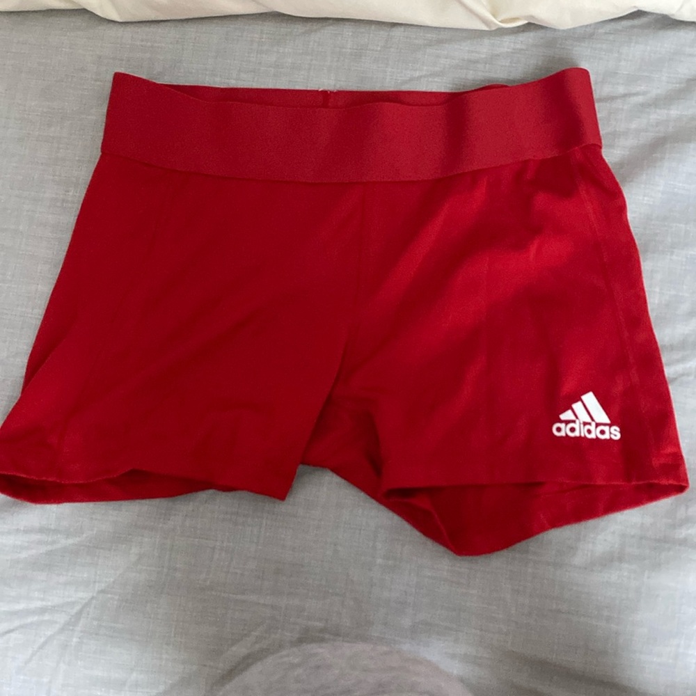 Adidas red spandex short